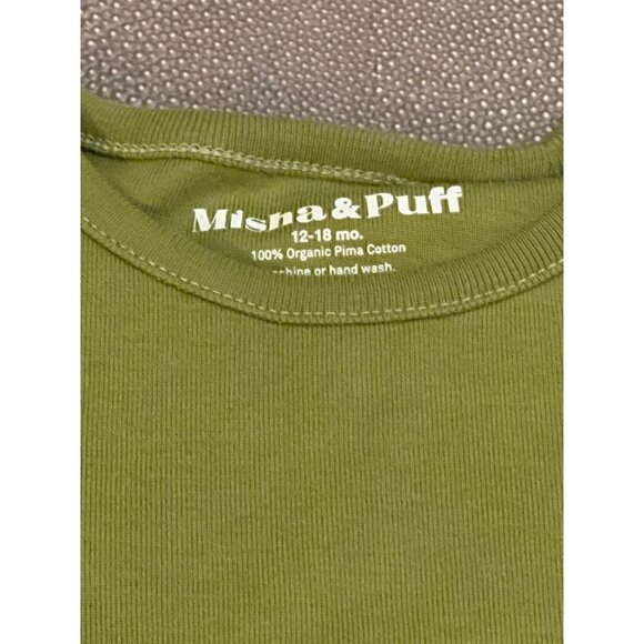 Misha & Puff Organic Pima Cotton Puff Sleeve Tee 12-18 Mo. - Picture 4 of 5